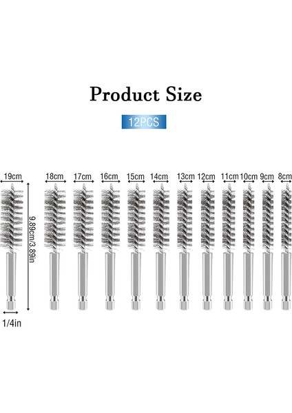 Elektrikli Matkap Darbeli Sürücü Için 12 Adet Paslanmaz Çelik Delik Fırçaları (Yurt Dışından) fırsatları