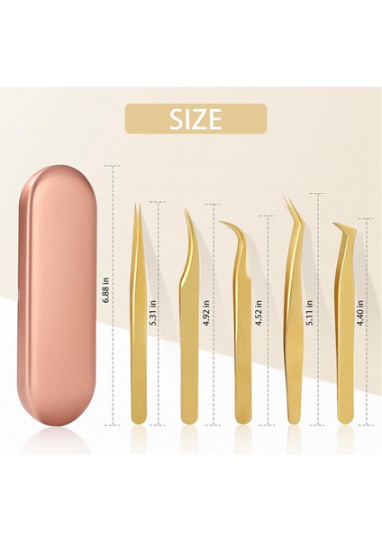 Klasik ve Hacimli Kirpik Uzatma Için Yüksek Hassasiyetli Kirpik Cımbızları (Yurt Dışından) fırsatları