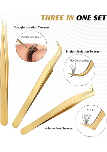 Klasik ve Hacimli Kirpik Uzatma Için Yüksek Hassasiyetli Kirpik Cımbızları (Yurt Dışından) indirimleri