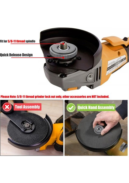 5/8 Inç-11 Taşlama Somunu, Hızlı Çıkarma Açı Taşlama Flanş Somunu (Yurt Dışından) fırsatları