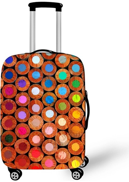 No.9 Tarzı Xl Beden Yüksek Esneklikte Bagaaj Koruyucu Kılıf Geometrik Renkli Baskı Seyahat Aksesuarları Inceleme Için Uygun Inç Bavul Kılıfı (Yurt Dışından) fiyatları