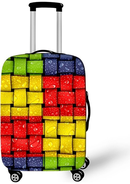 No.9 Tarzı Xl Beden Yüksek Esneklikte Bagaaj Koruyucu Kılıf Geometrik Renkli Baskı Seyahat Aksesuarları Inceleme Için Uygun Inç Bavul Kılıfı (Yurt Dışından) indirimleri