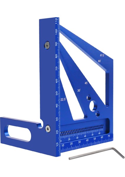 Çok Açı 3D Ölçüm Cetveli, Ahşap Marangoz Işçiliği Renk: Mavi (Yurt Dışından)
