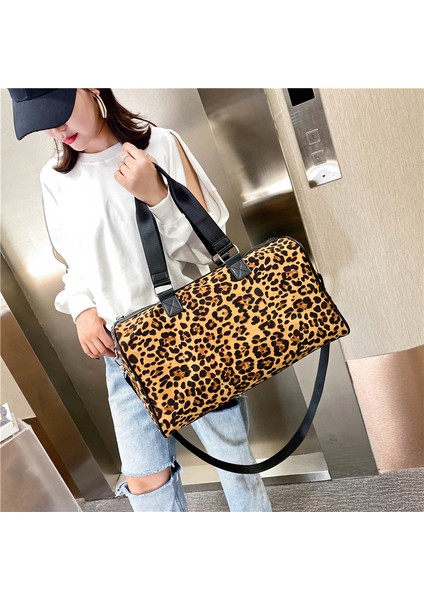 Stil 2 Stil Kadın Leopar Omuz Çantası Katlanabilir Seyahat Çantası Büyük Kapasiteli El Çantası Kadın Spor Moda Çantası (Yurt Dışından) fiyatları