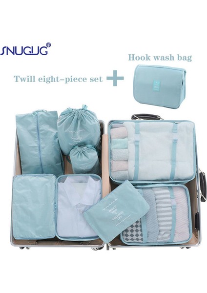 Gri 8 Adet Tarzı Seyahat Düzenleyici Depolama Çantaları Valiz Paketleme Seti Saklama Kutuları Taşınabilir Bagaj Düzenleyici Kıyafet Ayakkabı Tidy Torba (Yurt Dışından) fiyatları