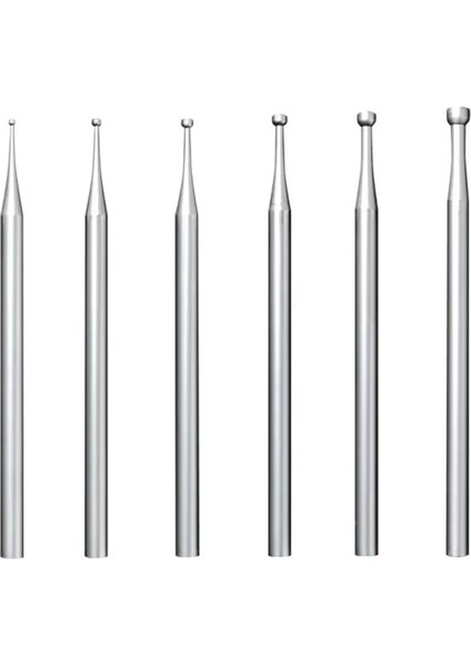6 Adet Yuvarlak Bardak Freze - 3/32 Inç Saplı Mücevher Yapımı Frezeleri (Yurt Dışından)