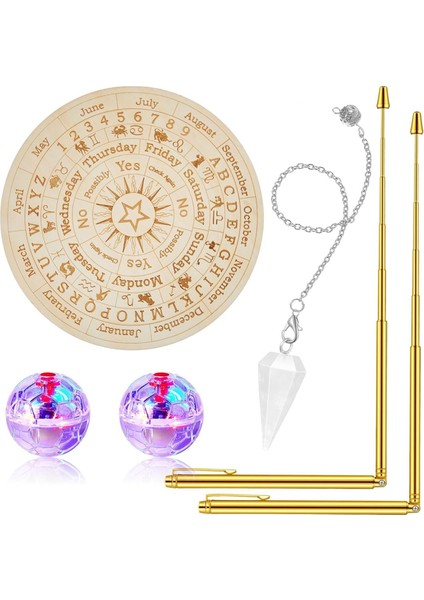 1set Bakır Dowsing Çubuğu Spiritüel ve Sarkaç Tahtası Supernatural Için (Yurt Dışından)