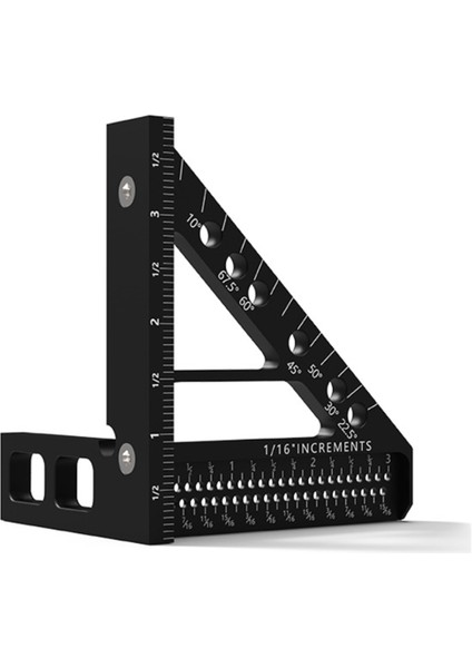 Üçgen Delik Cetveli Yüksek Hassasiyetli Ağaç Işleme Açı Cetveli-Inç (Yurt Dışından) indirimleri