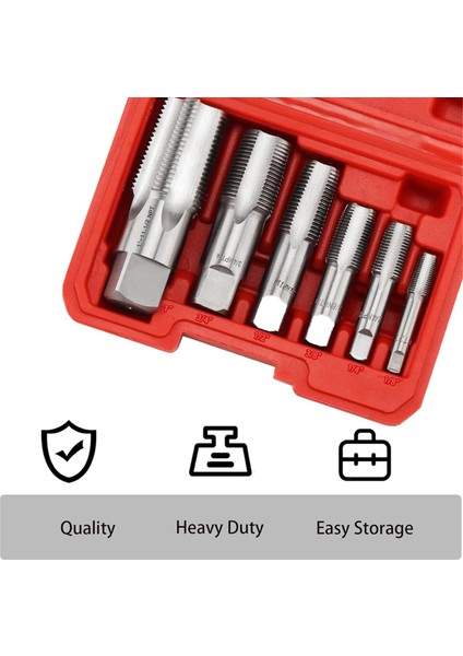 6 Parçalı Npt Boru Musluk Seti, Hassas Karbon Çelik Konik Musluk Seti (Yurt Dışından) fırsatları