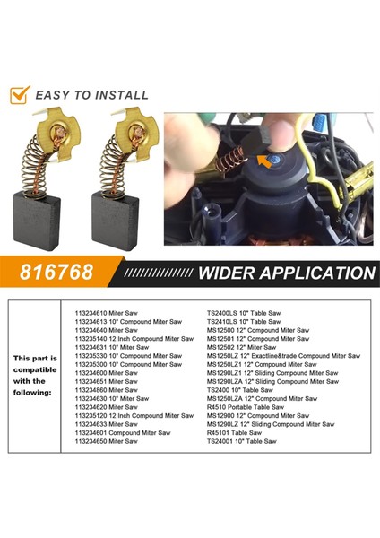 Karbon Fırça Takımı Gönye Testere Için Tam Uyumlu (Yurt Dışından) fiyatları