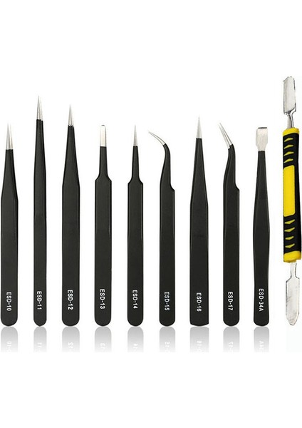 Anti-Statik Cımbız Kombinasyon Seti Bez Çanta 10 Parça Set Düz (Yurt Dışından) modelleri