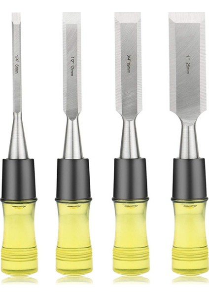 Ahşap Işleme Için 4 Parçalı Ahşap Keski Seti, -V Çelik Eğimli Kenarlı Bıçak (Yurt Dışından)
