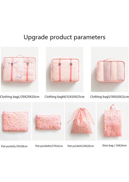 7 Adet Gri Tarzı Ayarla Seyahat Saklama Torbaları File Çanta Düzenli Küp Çanta Bagaj Seti Aksesuarlar Taşınabilir Paketleme Kıyafet Kozmetik Tuvalet Organizatörleri (Yurt Dışından) modelleri