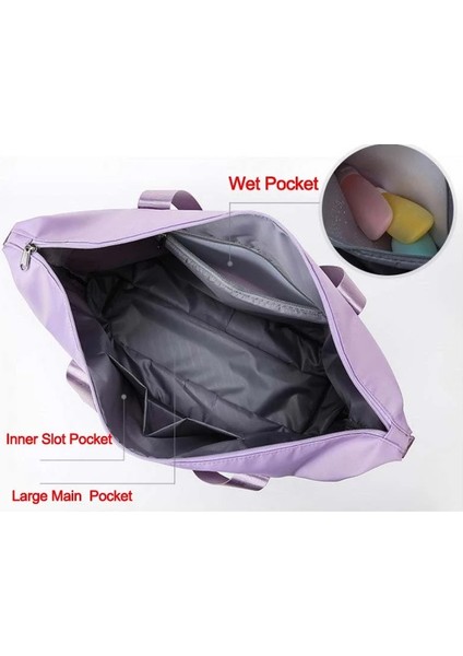 Kiraz Çiçeği Tarzı Seyahat Kadın Çantası Katlanabilir Büyük Kapasiteli Kadın Spor Çantaları Eğitim Saplı El Çantası Yoga Spor Omuz Çantası Seyahat Tote Çantası (Yurt Dışından) modelleri