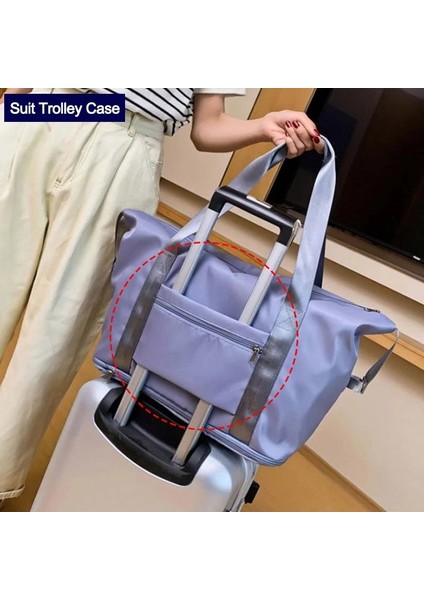 Kiraz Çiçeği Tarzı Seyahat Kadın Çantası Katlanabilir Büyük Kapasiteli Kadın Spor Çantaları Eğitim Saplı El Çantası Yoga Spor Omuz Çantası Seyahat Tote Çantası (Yurt Dışından) indirimleri