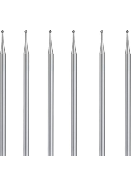 6 Adet Küresel Freze Seti, 3/32 Inç Saplı Küre Frezeler Oyma Uçları (1,5 Mm) (Yurt Dışından)