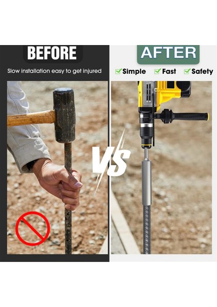 5/8 Inç ve 3/4 Inç Çubuklar Için Sds-Plus Topraklama Çubuğu Sürücüsü (Yurt Dışından) fırsatları