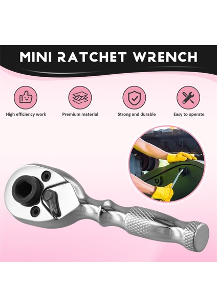 Mini Çift Uçlu Saplı Cırcırlı Saplı Tahrikli Parmak Cırcırlı Anahtar (Yurt Dışından)