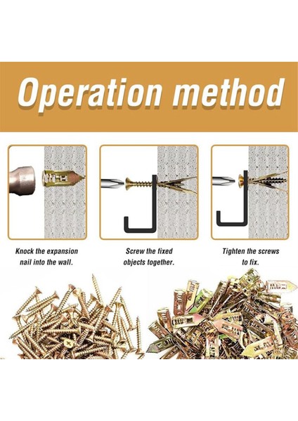 Kolay Uygulama Için 100 Adet Geliştirilmiş Kendiliğinden Delinebilen Duvar Ankraj Vidaları (Yurt Dışından) indirimleri