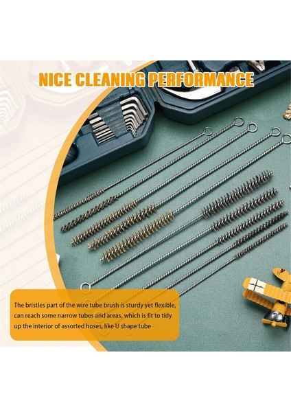 10 Adet Tel Boru Fırçaları Boru Boru Pirinç Fırçasını Temizlemek Için, 5 Boyut (Yurt Dışından) indirimleri