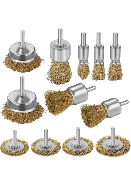 Tel Fırça Tekerlek Bardak Fırçası, 12 Parça Tel Fırça Seti, Tel Fırça (Yurt Dışından) modelleri