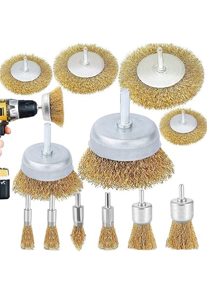 Tel Fırça Tekerlek Bardak Fırçası, 12 Parça Tel Fırça Seti, Tel Fırça (Yurt Dışından) fırsatları