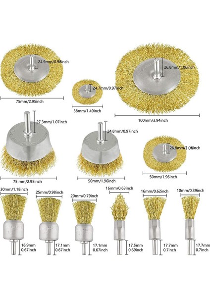 Tel Fırça Tekerlek Bardak Fırçası, 12 Parça Tel Fırça Seti, Tel Fırça (Yurt Dışından) indirimleri