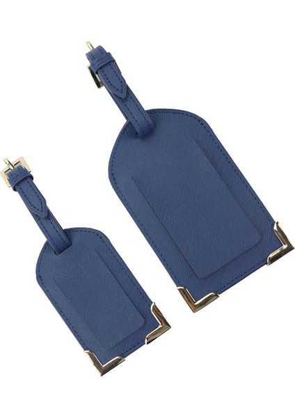 Mavi 7.5X12CM Tarzı Yüksek Kaliteli Kişiselleştirilmiş Ilk Harf Seyahat Aksesuarları Metal Süs Bagaj Etiketi Seyahat Valizi Etiket Kimlik Adres Etiketleri (Yurt Dışından)