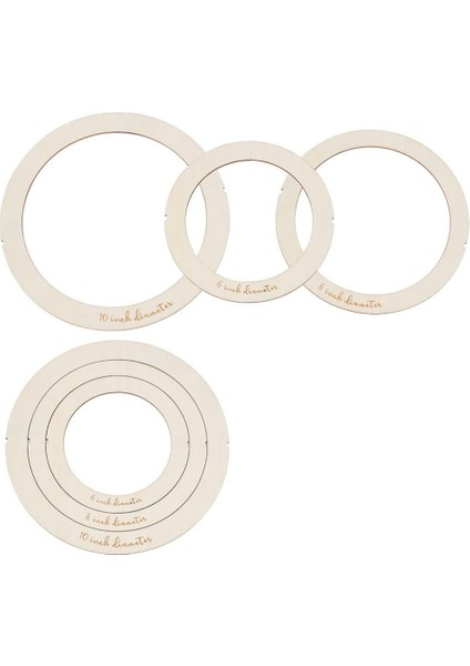 6 Adet Yuvarlak Makrome Kesme Kalıpları Ahşap Makrome Kesme Aleti (Yurt Dışından)