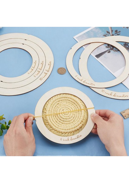 6 Adet Yuvarlak Makrome Kesme Kalıpları Ahşap Makrome Kesme Aleti (Yurt Dışından) fırsatları