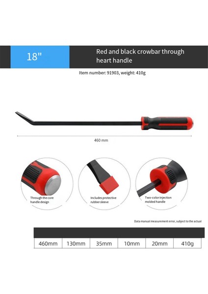 Çok Işlevli Uzun Kaldıraç Lastikli Levye Darbe Kapağı Çivi Çekici 18 Inç (Yurt Dışından) modelleri