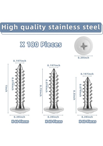 8 Beyaz Vida Ahşap Sac Vida (Yurt Dışından) modelleri
