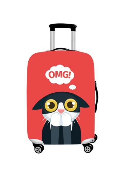 C-Bagaj Kapağı Stili M Beden Hmunıı Şanslı Kedi Seyahat Valizi Kılıfı Ince Valiz Koruyucu Kılıf Seyahat Çantası Toz Kapağı Seyahat Aksesuarları (Yurt Dışından)