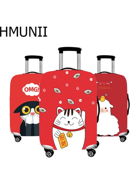 C-Bagaj Kapağı Stili M Beden Hmunıı Şanslı Kedi Seyahat Valizi Kılıfı Ince Valiz Koruyucu Kılıf Seyahat Çantası Toz Kapağı Seyahat Aksesuarları (Yurt Dışından) modelleri