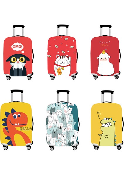 C-Bagaj Kapağı Stili M Beden Hmunıı Şanslı Kedi Seyahat Valizi Kılıfı Ince Valiz Koruyucu Kılıf Seyahat Çantası Toz Kapağı Seyahat Aksesuarları (Yurt Dışından) fırsatları