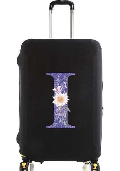 8mor Çiçek Bir Stil M Beden Valiz Kılıfı Bavul Koruyucu Kapak Mor Çiçek Harf Isim Desen Seyahat Elastik Valiz Toz Kapağı Uygula Valiz (Yurt Dışından) fırsatları