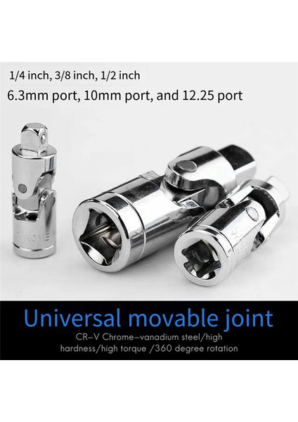 3 Parçalı Evrensel Soket Adaptörü 1/4 3/8 1/2 Soket (Yurt Dışından) modelleri