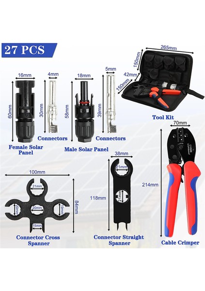 Güneş Sıkma Pensesi Sıkma Aletleri 2,5/4/6mm² Güneş Paneli Pv Kablosu Için (Yurt Dışından) fırsatları