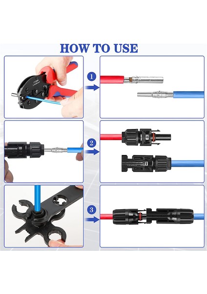 Güneş Sıkma Pensesi Sıkma Aletleri 2,5/4/6mm² Güneş Paneli Pv Kablosu Için (Yurt Dışından) indirimleri