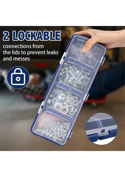 Mini Vida Parçaları Kutusu Saklama Kutusu Geri Dönüştürülmüş Malzeme 400.0G Mavi (Yurt Dışından) fırsatları