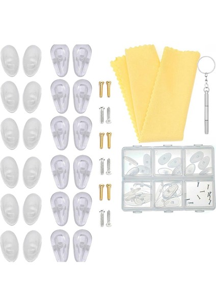 12 Çift Yumuşak Jöle Benzeri ve Hava Hazneli Silikon Burun Pedi (Yurt Dışından)