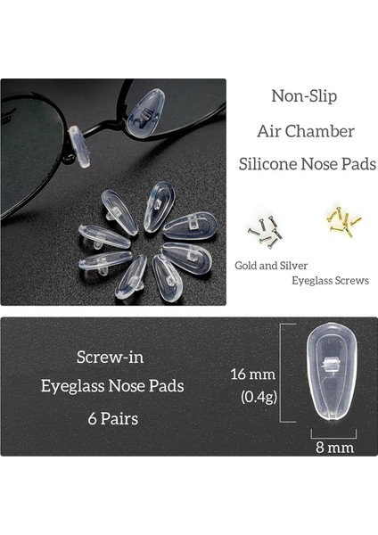 12 Çift Yumuşak Jöle Benzeri ve Hava Hazneli Silikon Burun Pedi (Yurt Dışından) fiyatları