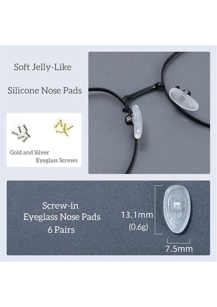 12 Çift Yumuşak Jöle Benzeri ve Hava Hazneli Silikon Burun Pedi (Yurt Dışından) modelleri