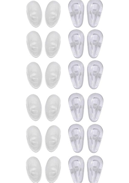 12 Çift Yumuşak Jöle Benzeri ve Hava Hazneli Silikon Burun Pedi (Yurt Dışından) indirimleri