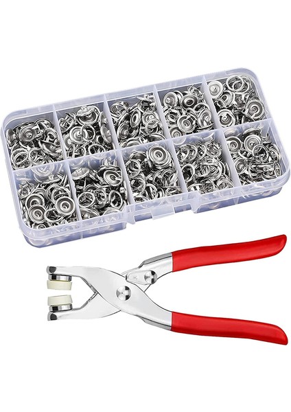 100 Adet Pres Çıtçıt Seti, Penseli Metal Pres Çıtçıt Seti (Yurt Dışından)