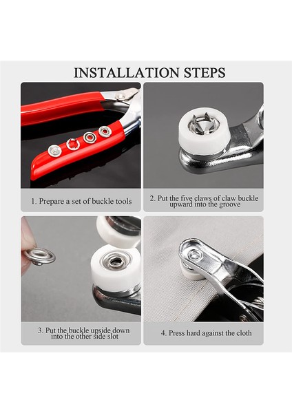 100 Adet Pres Çıtçıt Seti, Penseli Metal Pres Çıtçıt Seti (Yurt Dışından) modelleri