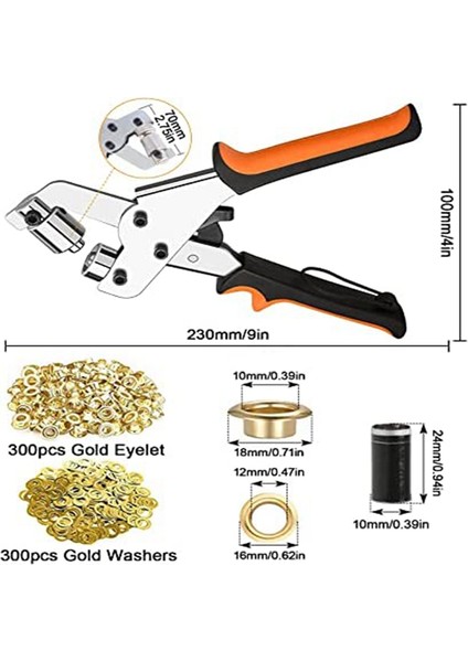Brandalar Için Gözlü Pense, 300 Gözlü Set (Çap 10 Mm) (Yurt Dışından) indirimleri