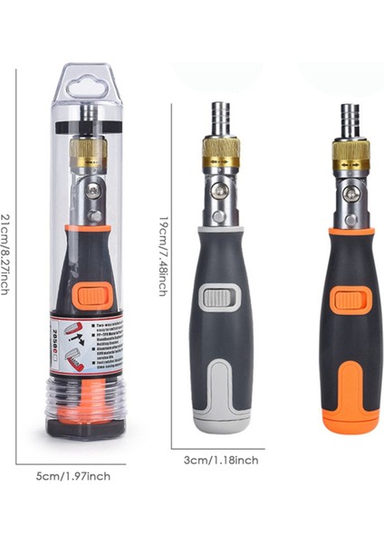 10'lu 1 Arada Turuncu Tornavida Seti Çift Yönlü Cırcırlı Anahtar (Yurt Dışından) indirimleri