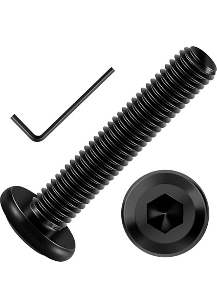 M6 x 30MM 50 Adet Düz Altıgen Soket Kapakları M6 Vida Cıvataları, Altıgen Anahtar (Yurt Dışından)