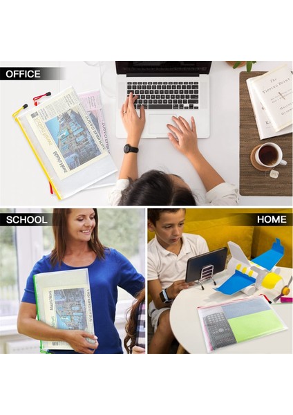 12 Adet A4 Fermuarlı Kese Belge Çantası, Ofis Malzemeleri Için Mektup/a4 Boyutu (Yurt Dışından) fiyatları